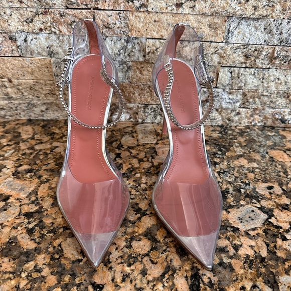 AMINA MUADDI Ursina Transparent Glass Pump Crystal Embellished - Picture 8 of 12